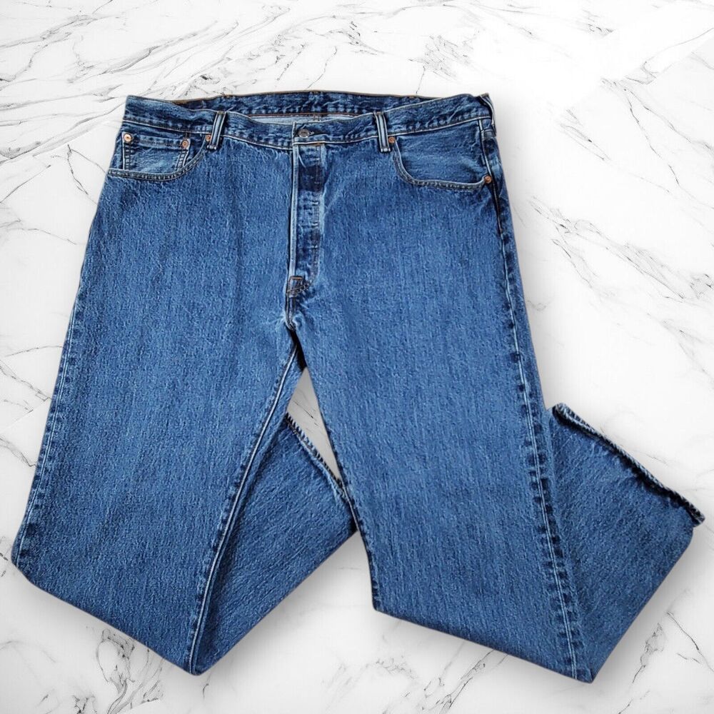 Levis 501 Blues Men's Jeans Size 42/30 Denim 100% Cotton Button Fly